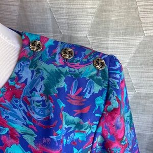 Vtg Leslie Fay floral dress